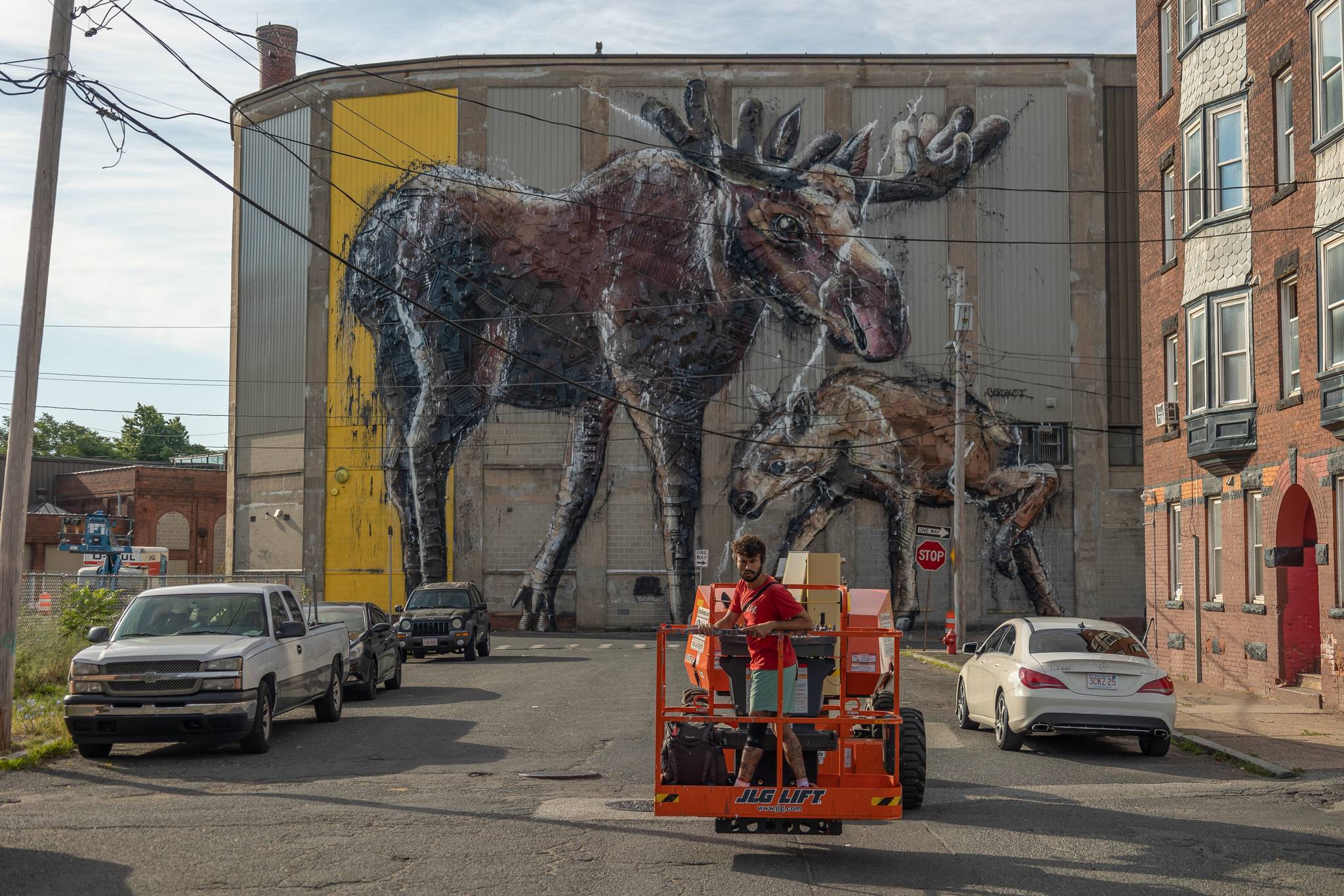 Bordalo ll&mdash;Baby Moose with Father