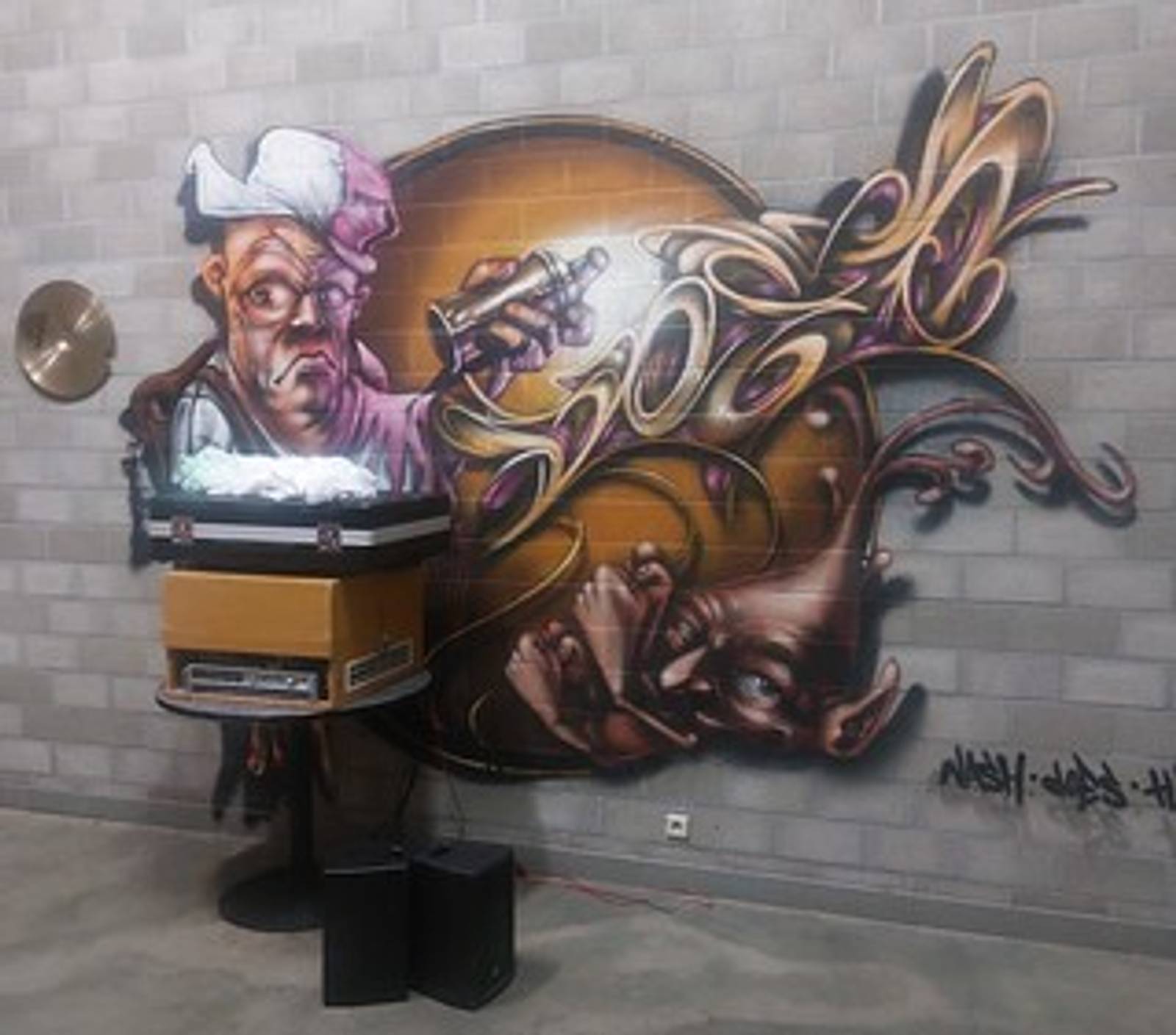 —Murals by Nash inside youth centre Fuego