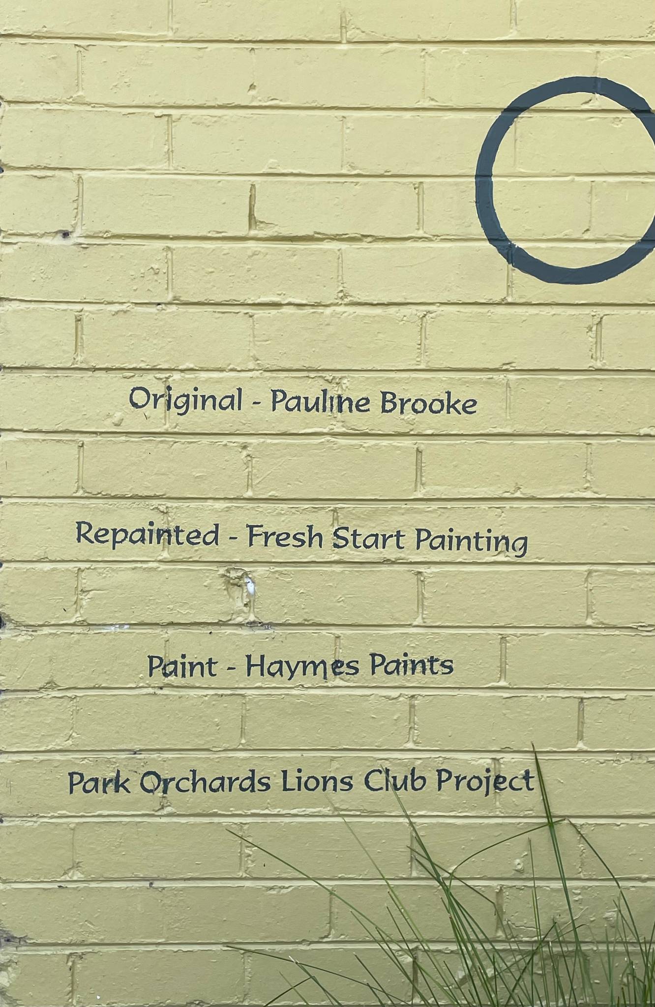 Pauline Brooke&mdash;Park Orchards Recovery Wall