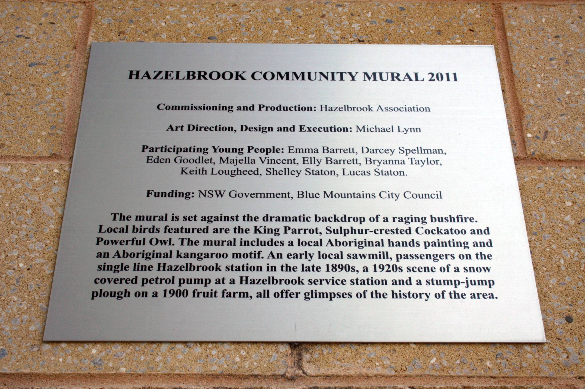 Michael Lynn&mdash;Hazelbrook Community Mural 2011