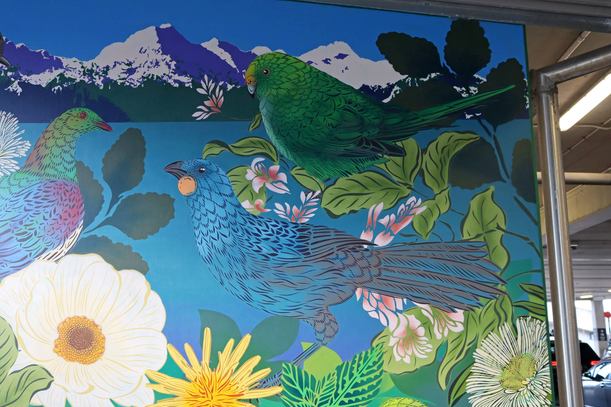 Flox&mdash;Orange-Fronted Parakeet Mural