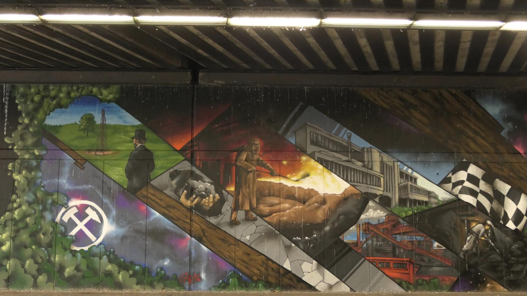 DAN , WIXONE, Mone, DRK Crew, SPONK, Beni Veltum, Alex Terboven, Levin Tomala, Knut Köhler, Chris Gollan—Kulturcollage Tunnel Wickingstraße