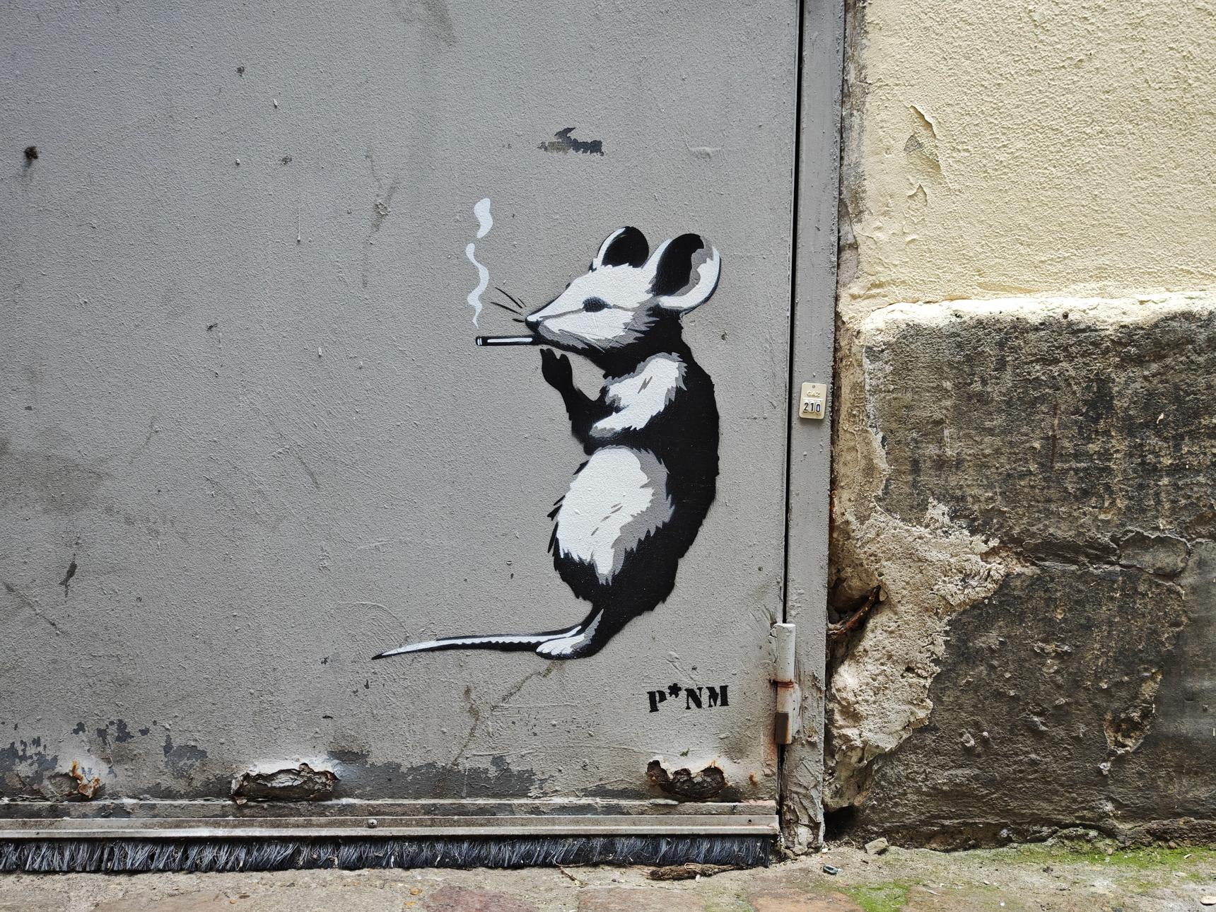 Click Street La Souris Qui Fume by p*nm - Street Art Cities