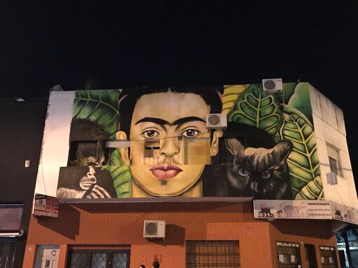Frida Kahlo with a monkey