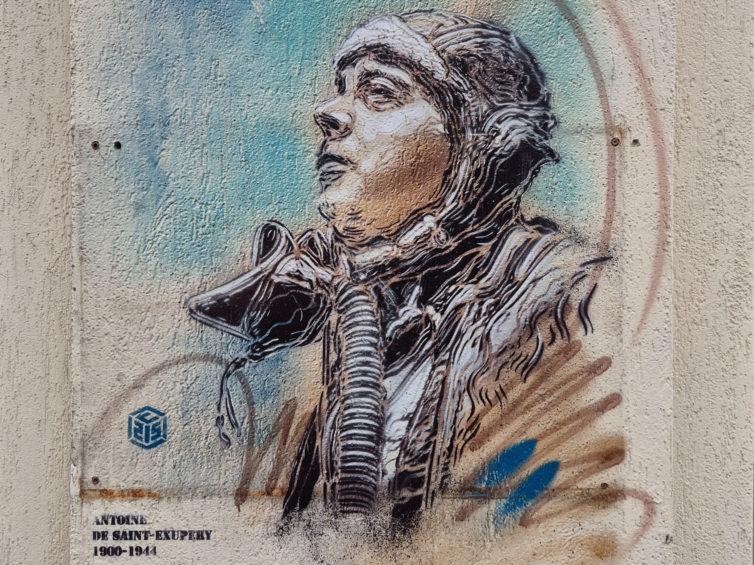 Antoine de Saint-Exupéry by C215 - Street Art Cities