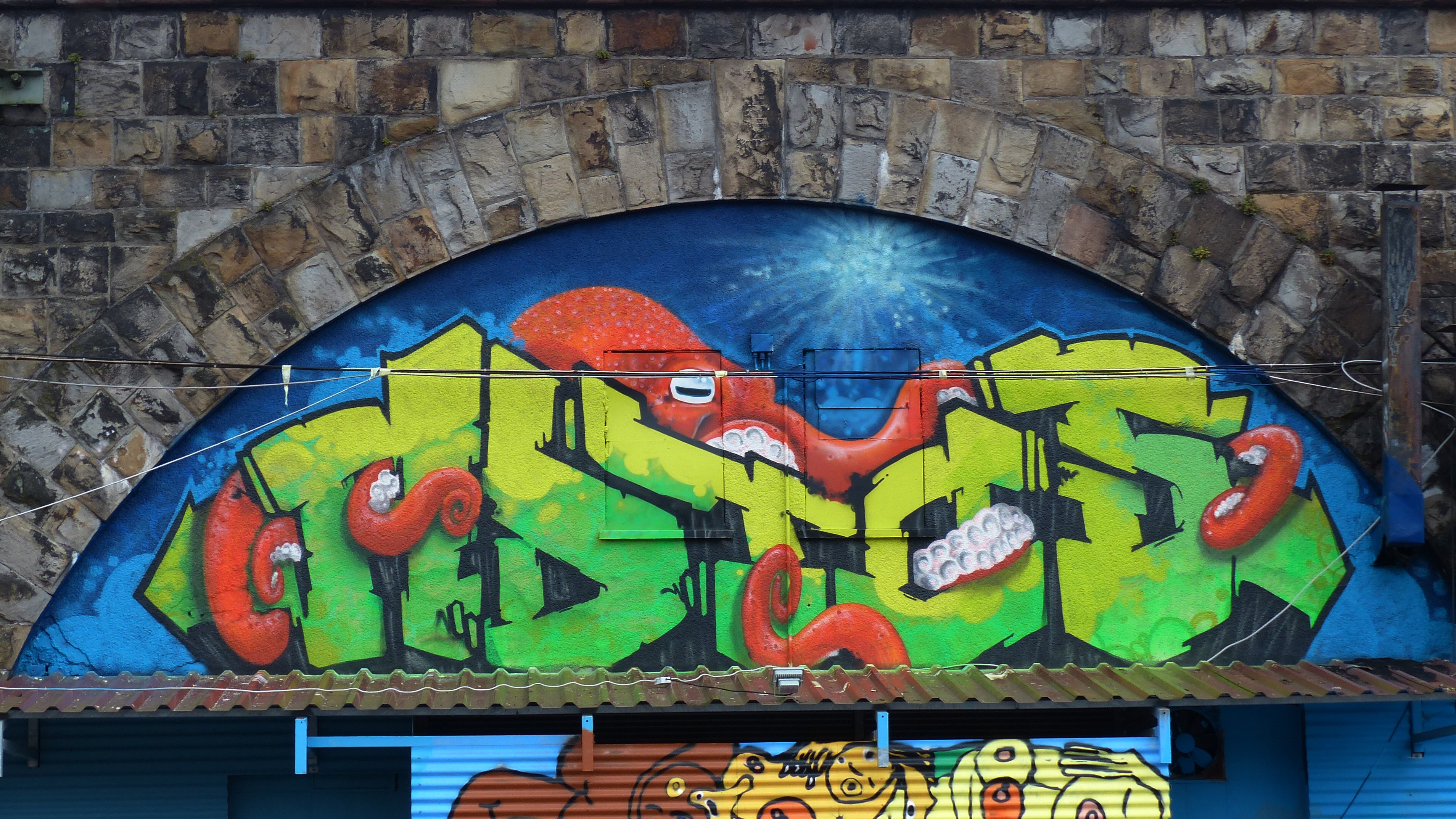 Graffiti Gallery - Schlachthofstraße Arch 8 by ADIOS - Street Art