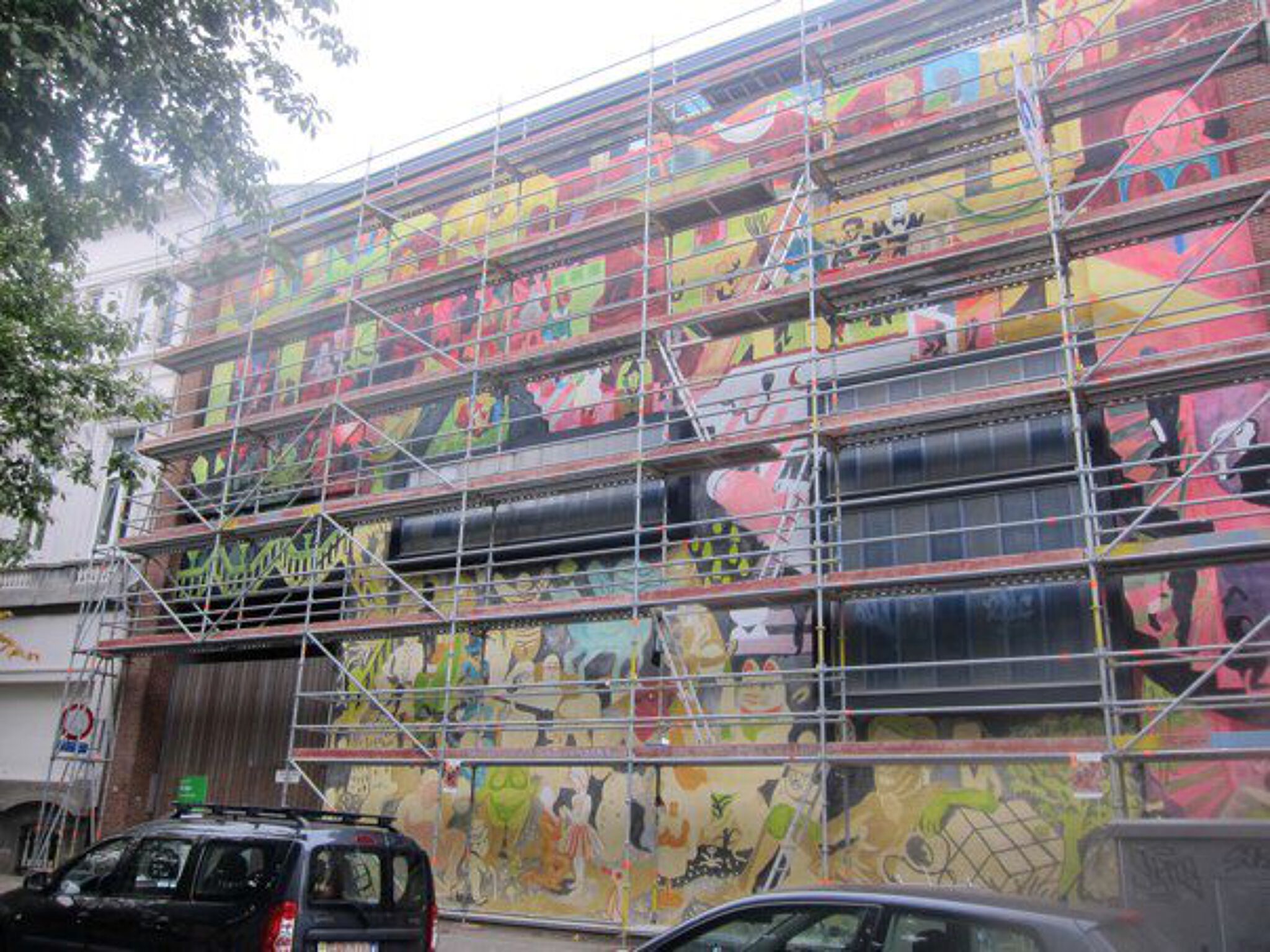 Art Mural, Comic walls, Brecht Evens&mdash;Colorful Parade - Stripmuur Antwerpen