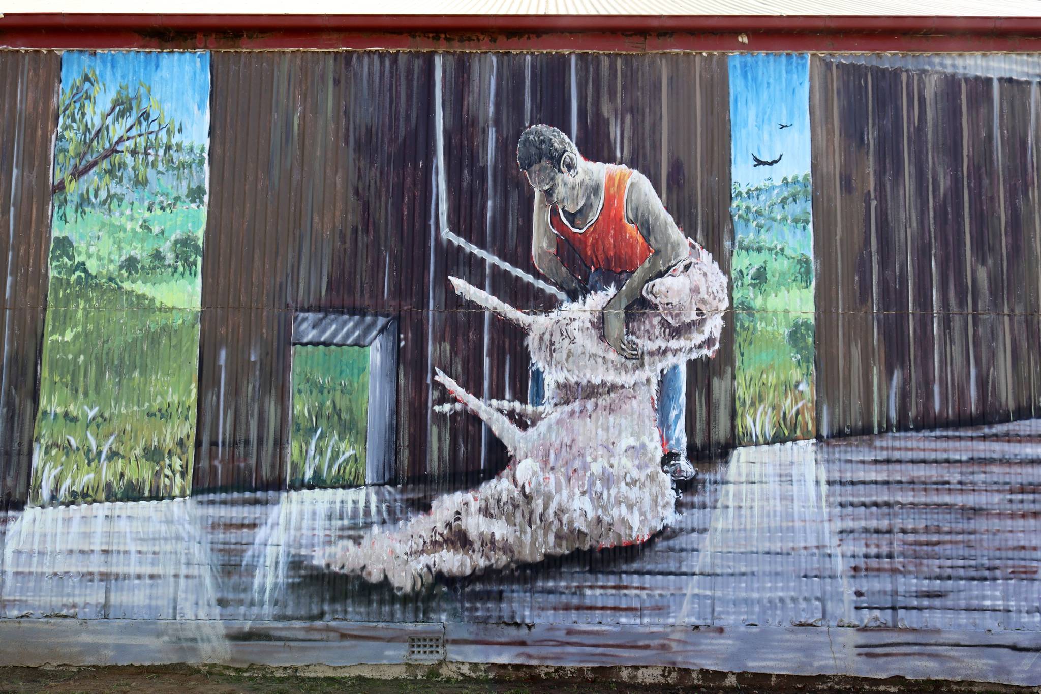 Simon White&mdash;Shearing Mural