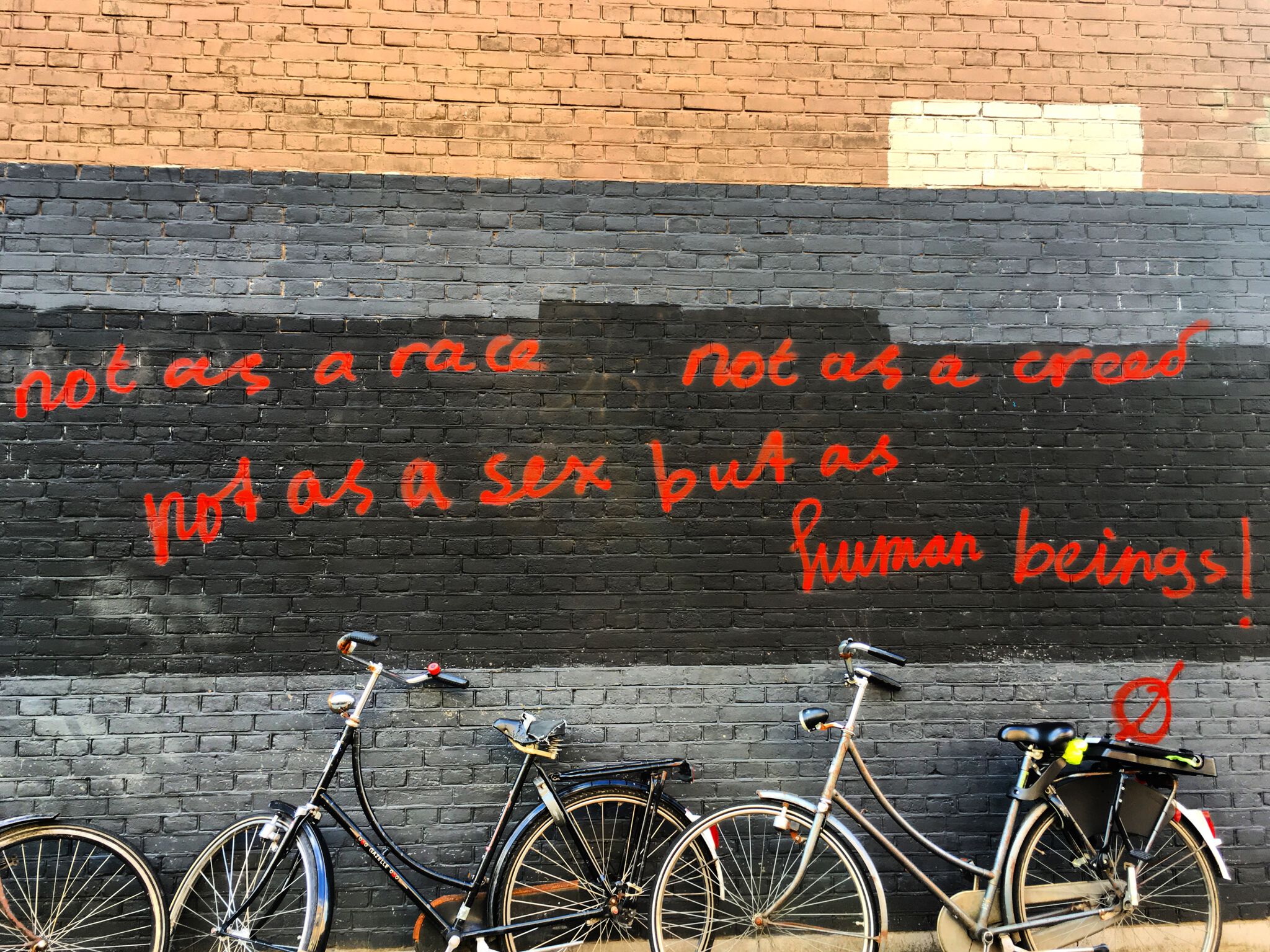 unknown artist&mdash;not as a race not as a creed not as a sex but as human beings!