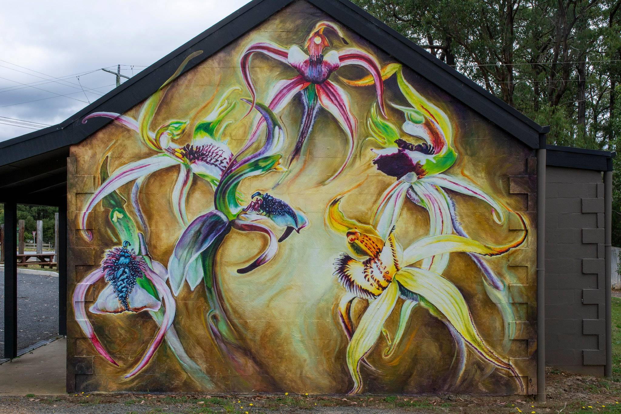 Barbara Hauser&mdash;Orchids mural