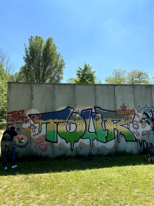 Legale graffitimuur skatepark Overijse