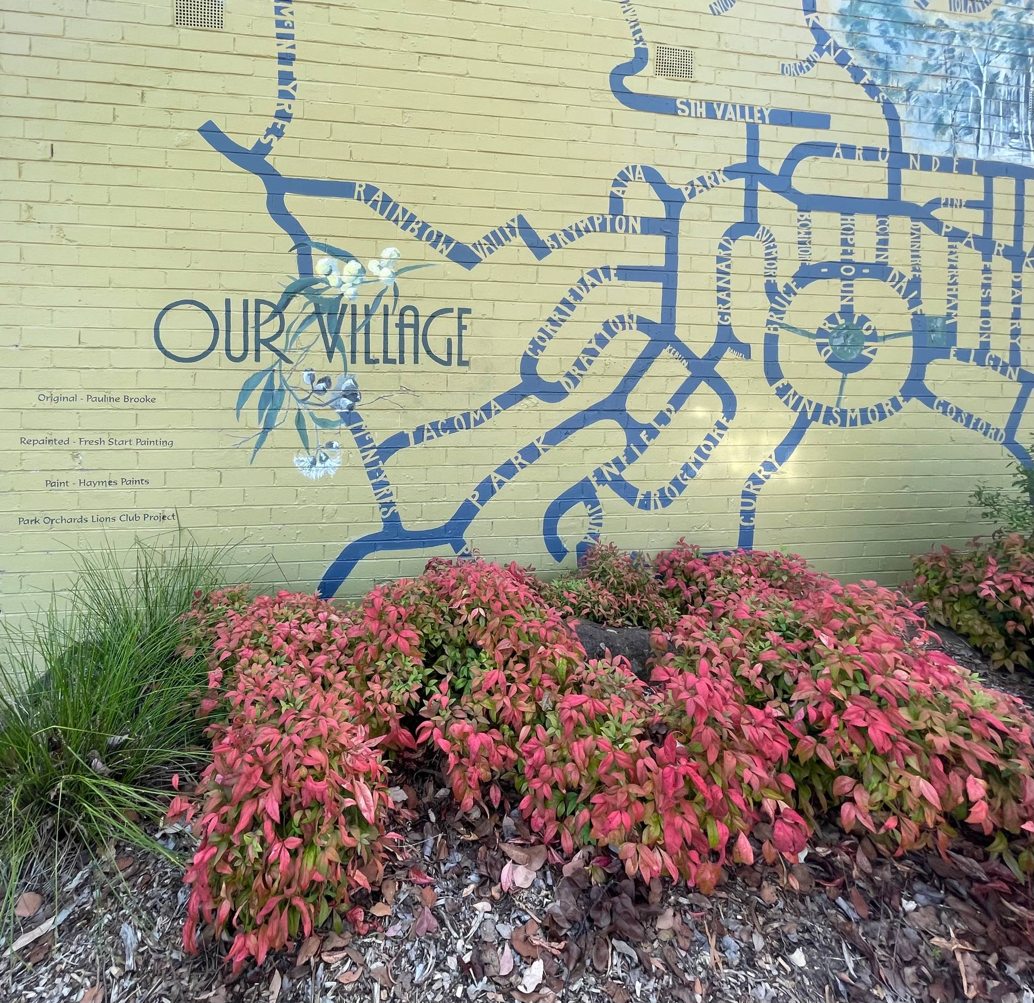 Pauline Brooke&mdash;Park Orchards Recovery Wall