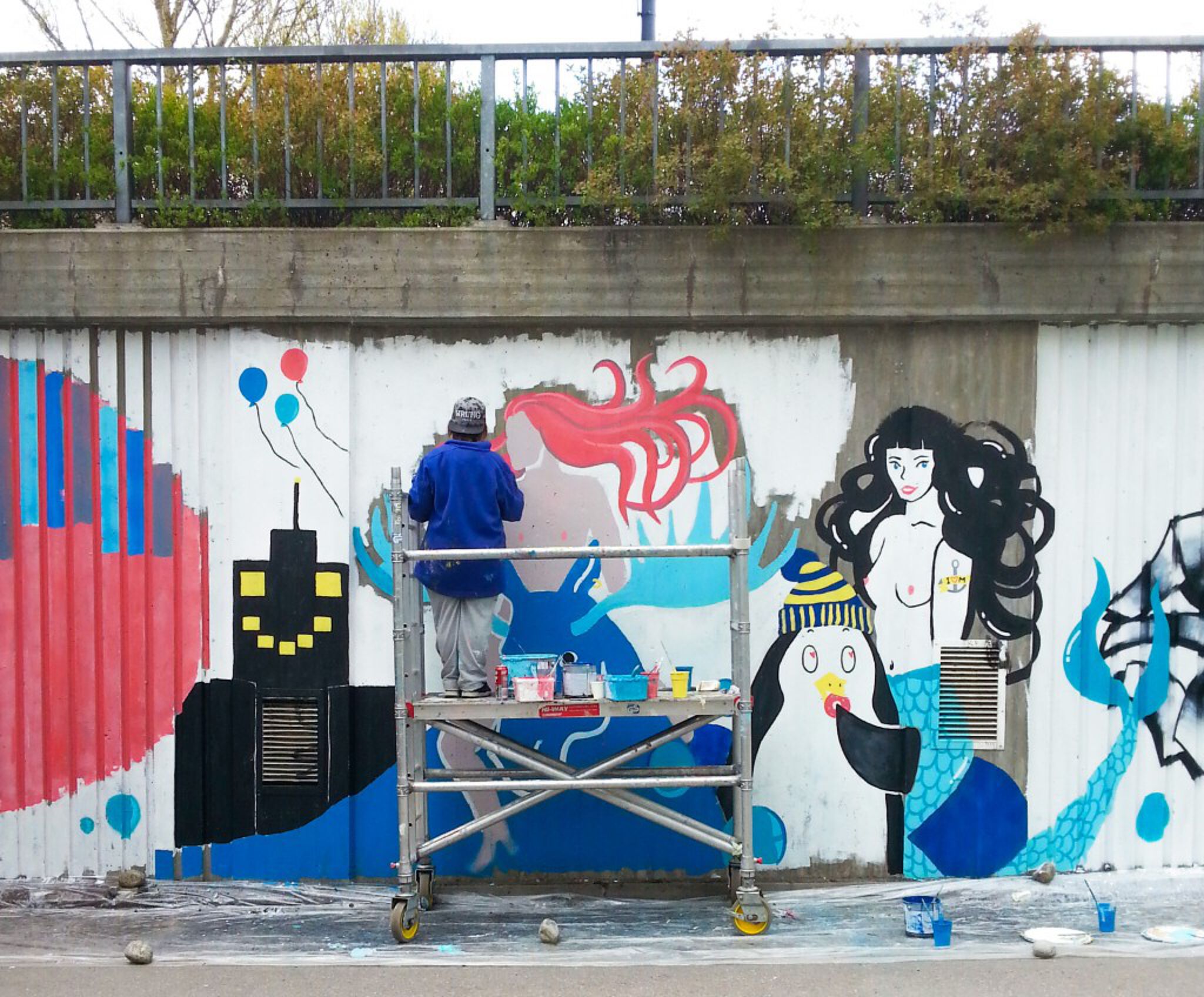 Street Art Vantaa&mdash;International workshop tunnel with youth from Hungary & Czech