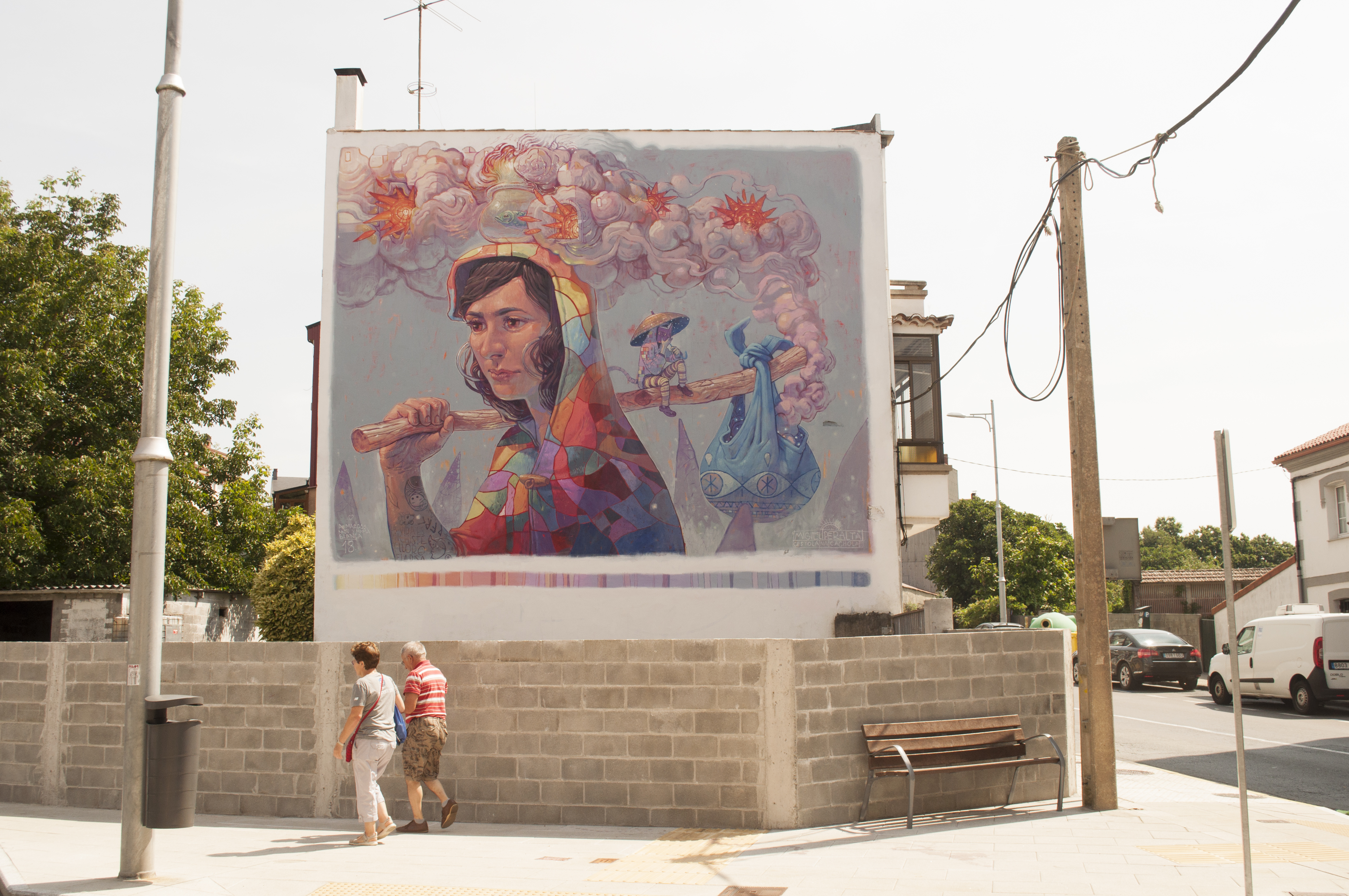 Miguel Peralta&mdash;Wall by MIGUEL PERALTA for DESORDES CREATIVAS 2018 in Ordes (Galicia-Spain)