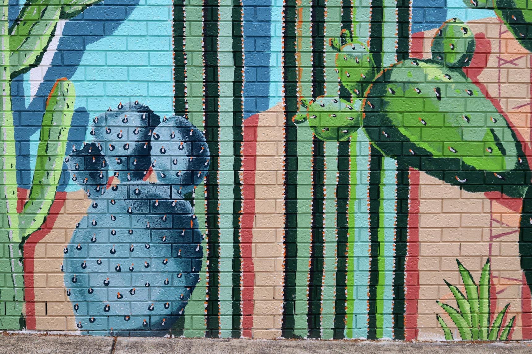 Lara Allport, M-lon, The Drawing Arm—Palm Springs Scandustrial Mural