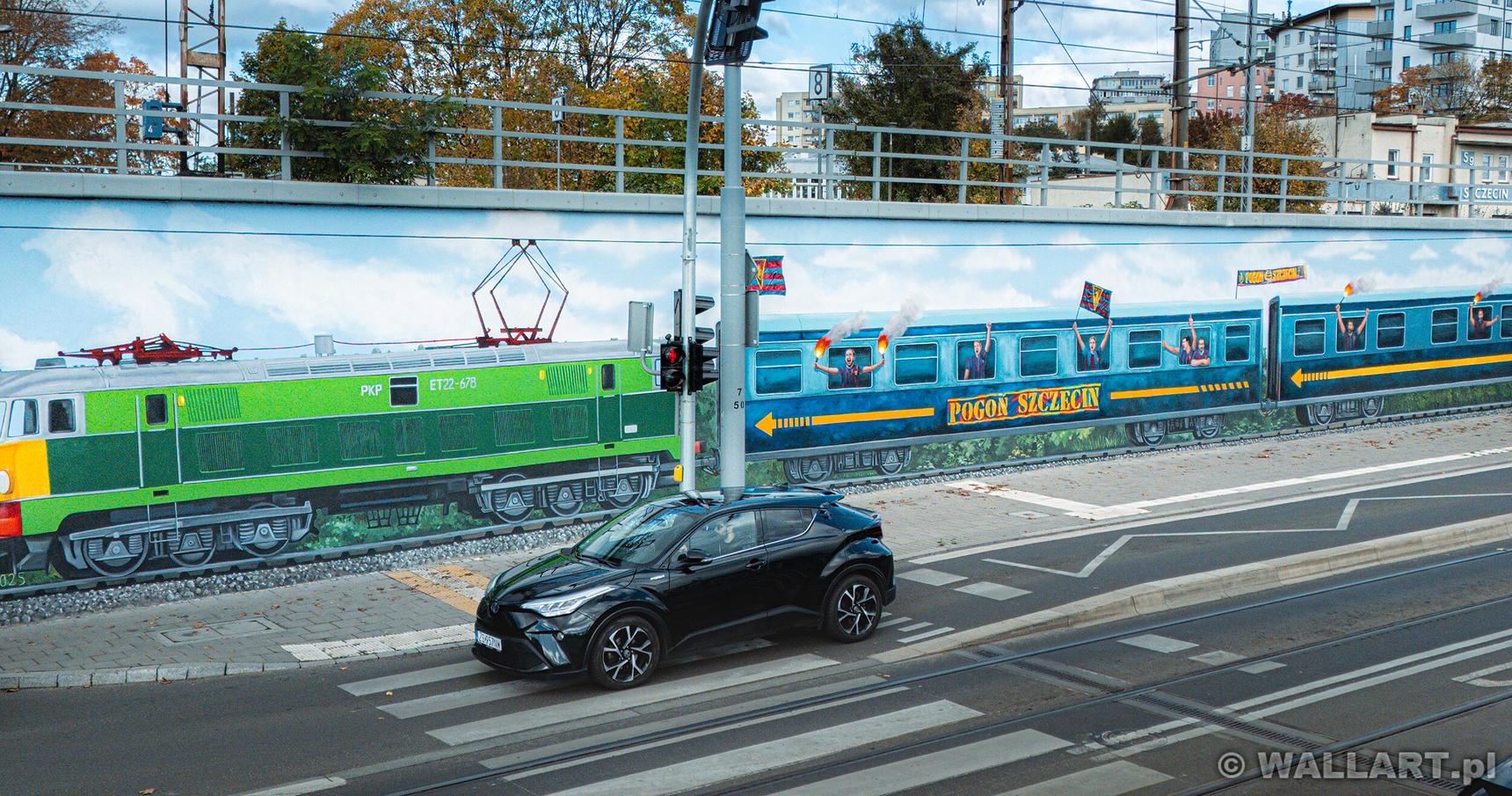 Wallart—Train with Fans – Celebrating Pogoń Szczecin
