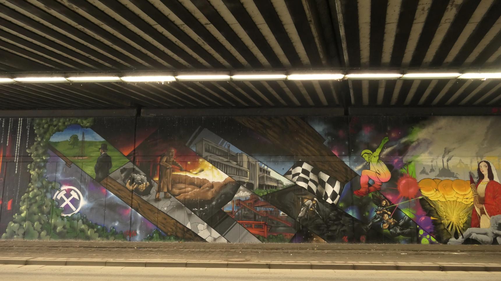 DAN , WIXONE, Mone, DRK Crew, SPONK, Beni Veltum, Alex Terboven, Levin Tomala, Knut Köhler, Chris Gollan—Kulturcollage Tunnel Wickingstraße