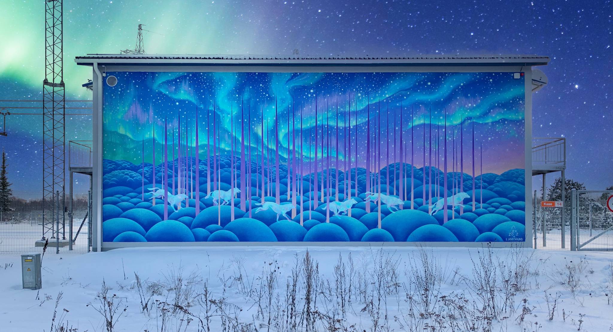 Lex Zooz&mdash;Mural “Polar wolves”