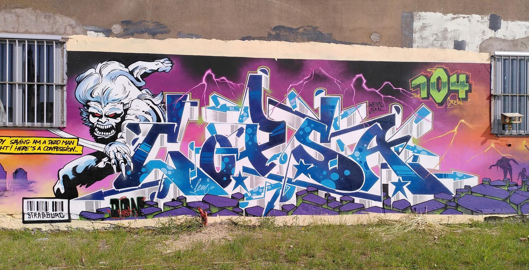 Mahon, Copsa 104 Crew Wildcans, Pisco Logik, Pistone Letters—Macia Zombies Wildcans Wall