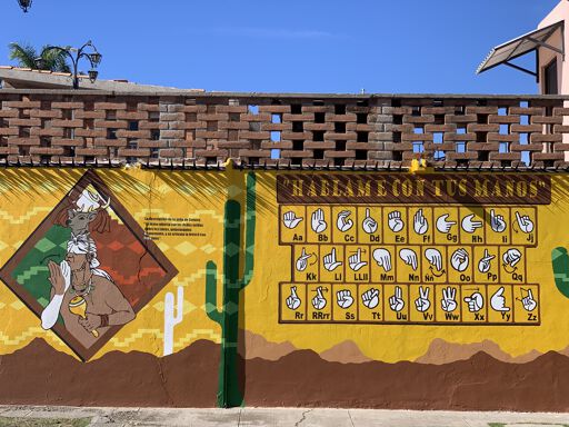 Alfabeto y mural lengua de Señas Mexicana