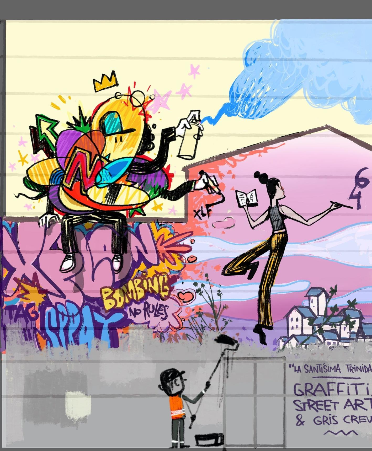 Xelon.xlf—“La Santísima Trinidad: Graffiti, Street Art & Gris Crew”