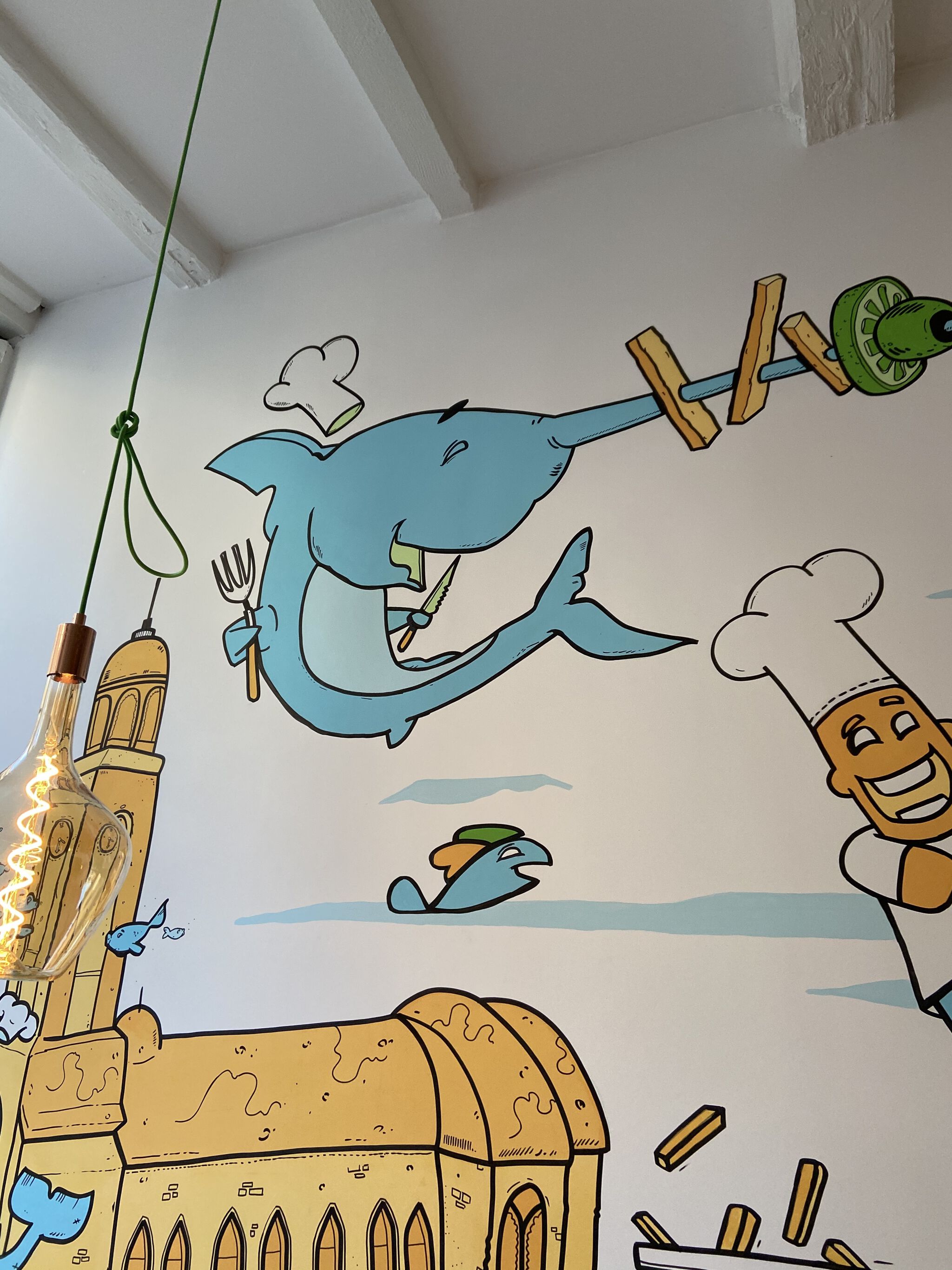 Will.Yoow&mdash;Beryls Fish and Chips (indoor mural) 