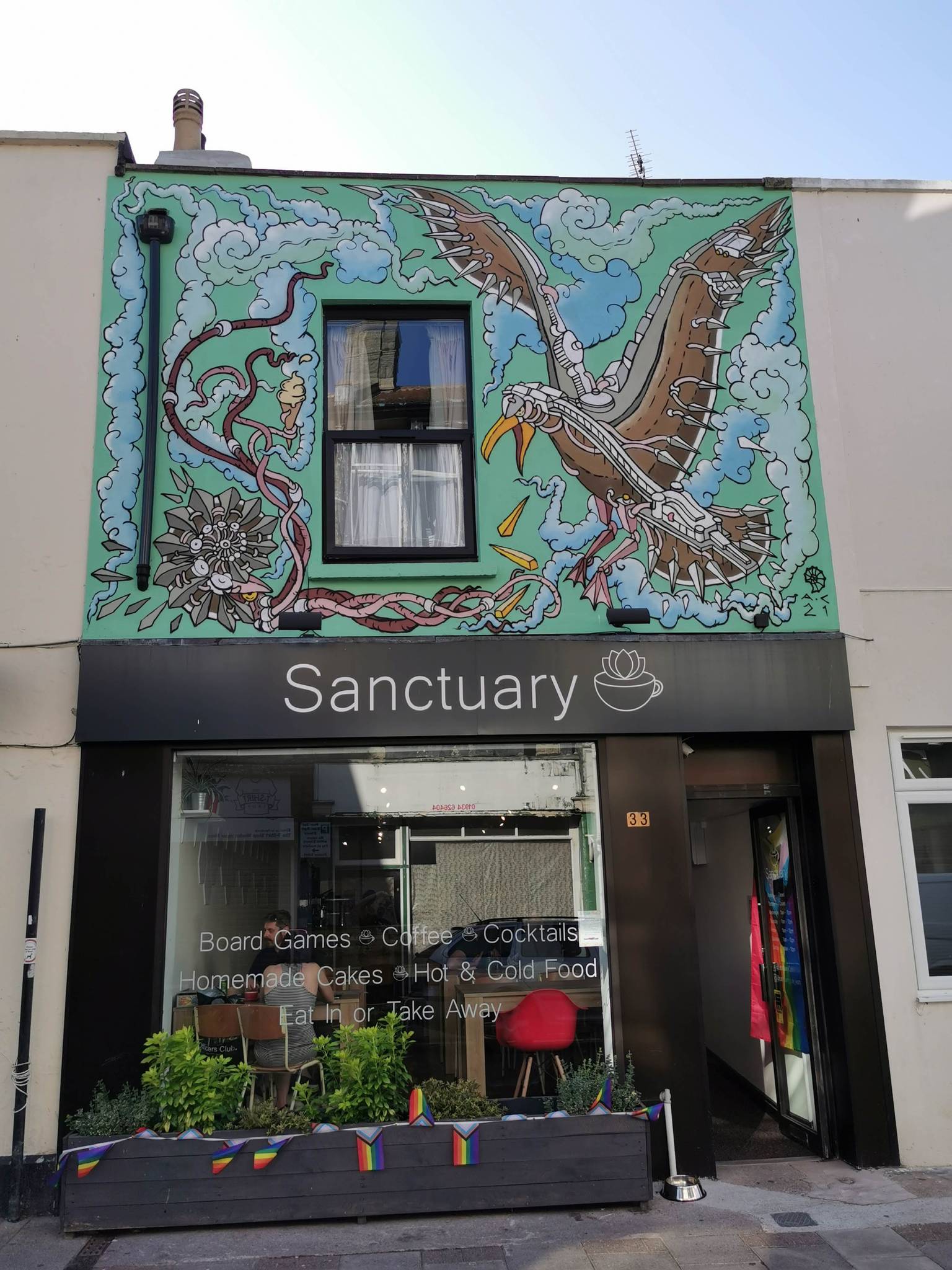 Andy Council&mdash;Seagull at the Sanctuary Cafe