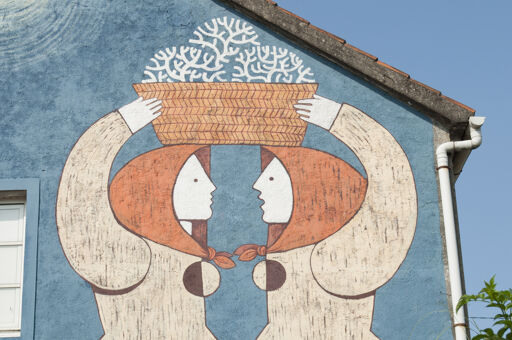 Wall by XOANA ALMAR for DESORDES CREATIVAS 2017 in Ordes (Galicia - Spain)