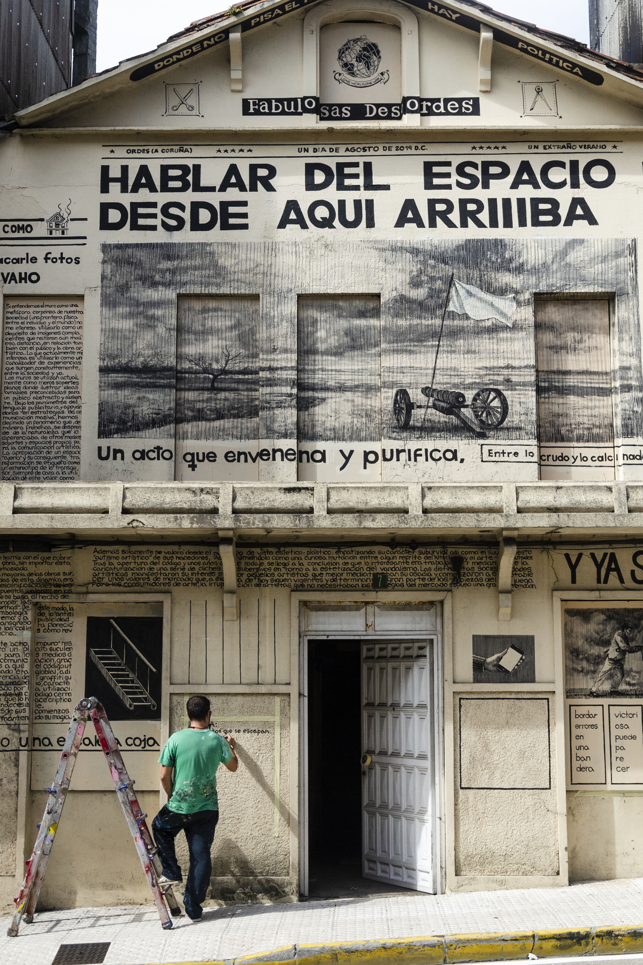 DANIEL MUÑOZ "SAN"&mdash;Wall by DANIEL MUÑOZ "SAN" for DESORDES CREATIVAS 2019 (Ordes, Galicia-Spain)