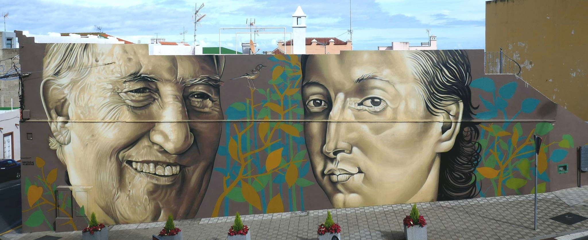 Sabotaje al Montaje&mdash;Mural of Two Famous Inhabitants od Los Realejos