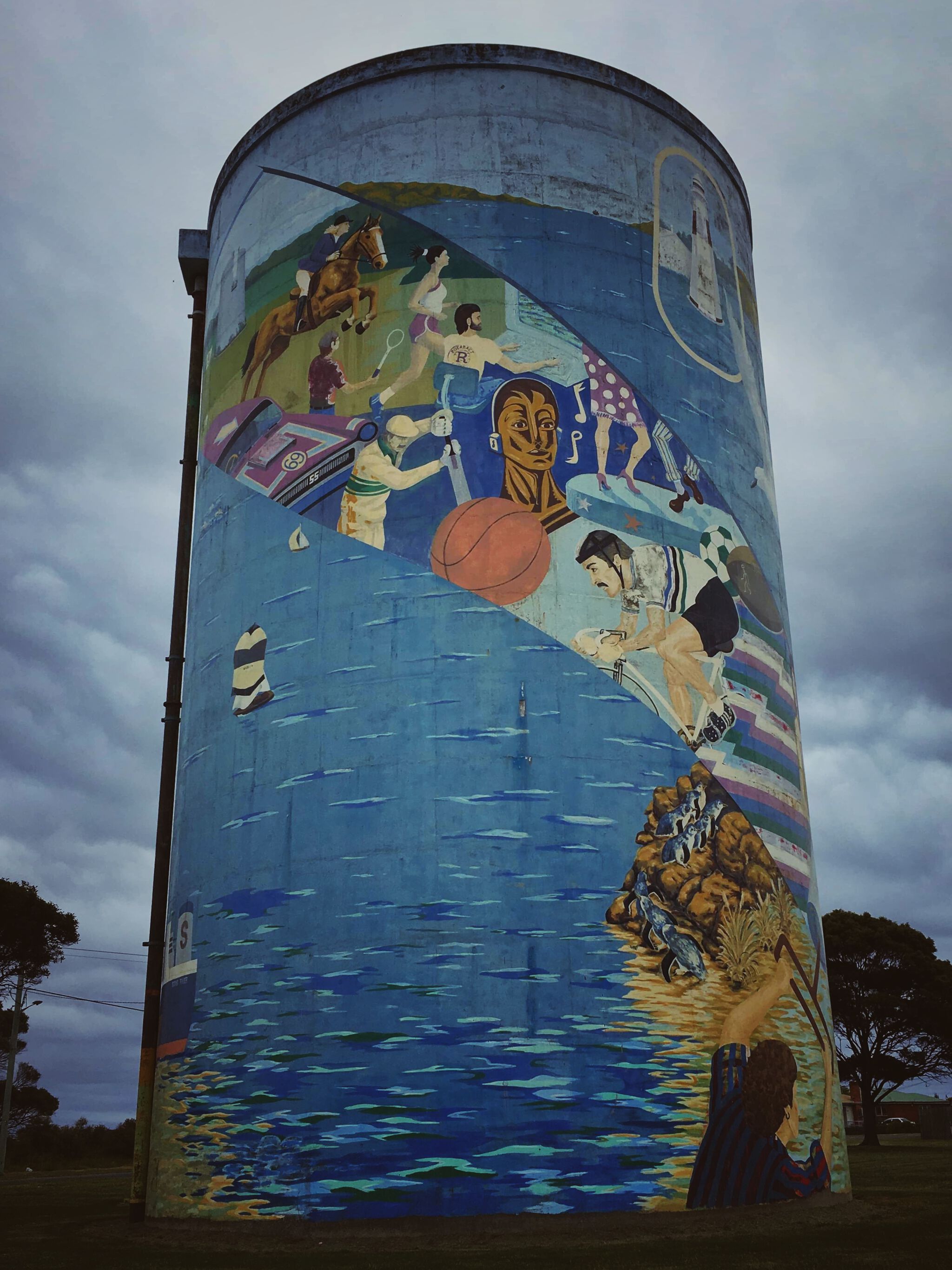 Wayne Hutchins, Diana North, Australian Silo Art Trail&mdash;George Town Water Tower