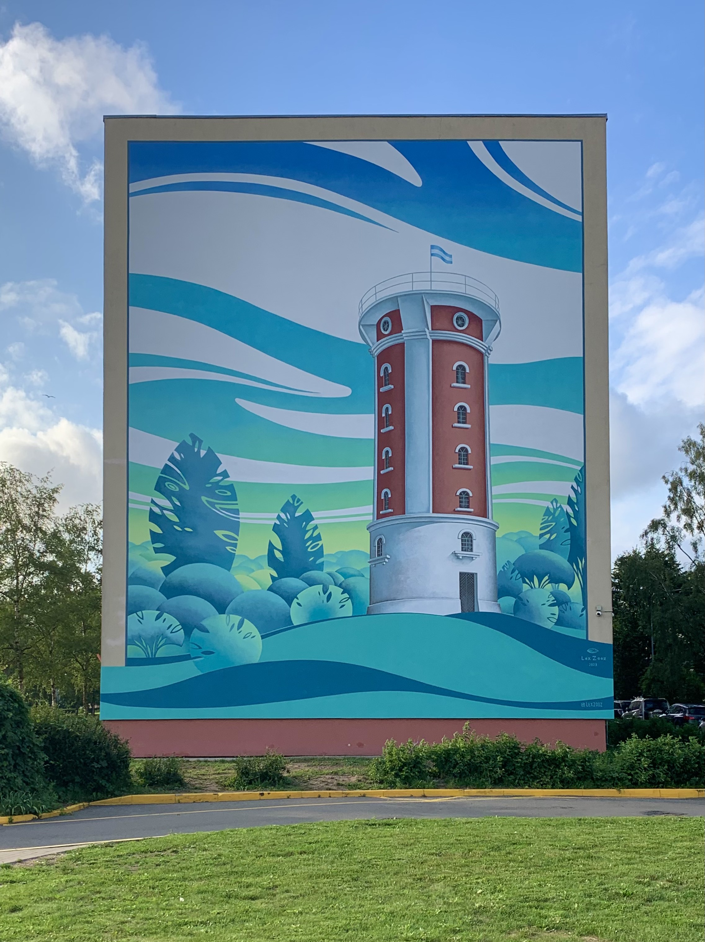 Maardu water tower by Lex Zooz - Street Art Cities