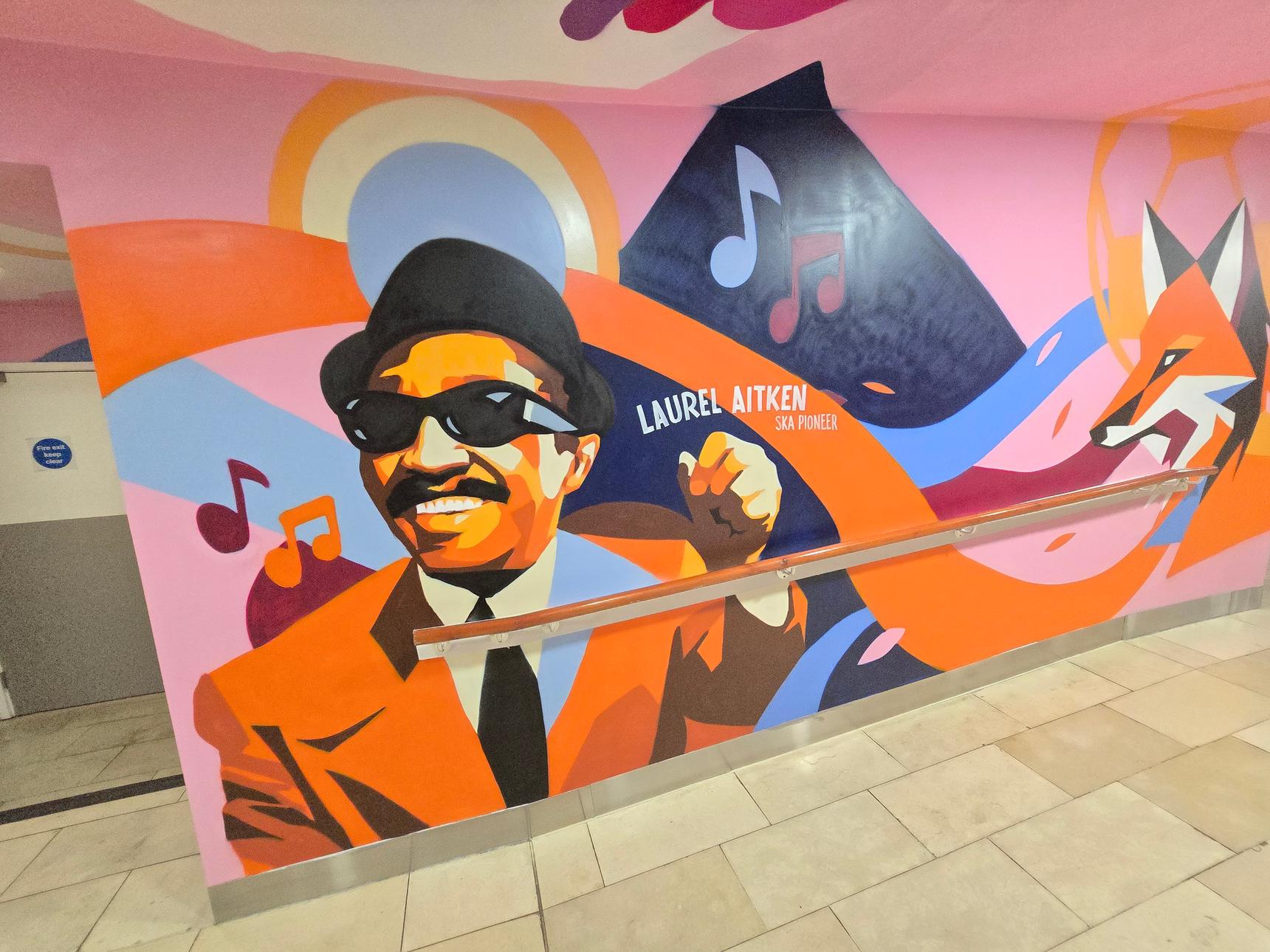 Graffwerk —Highcross Rooftop Carpark Access Corridor Mural