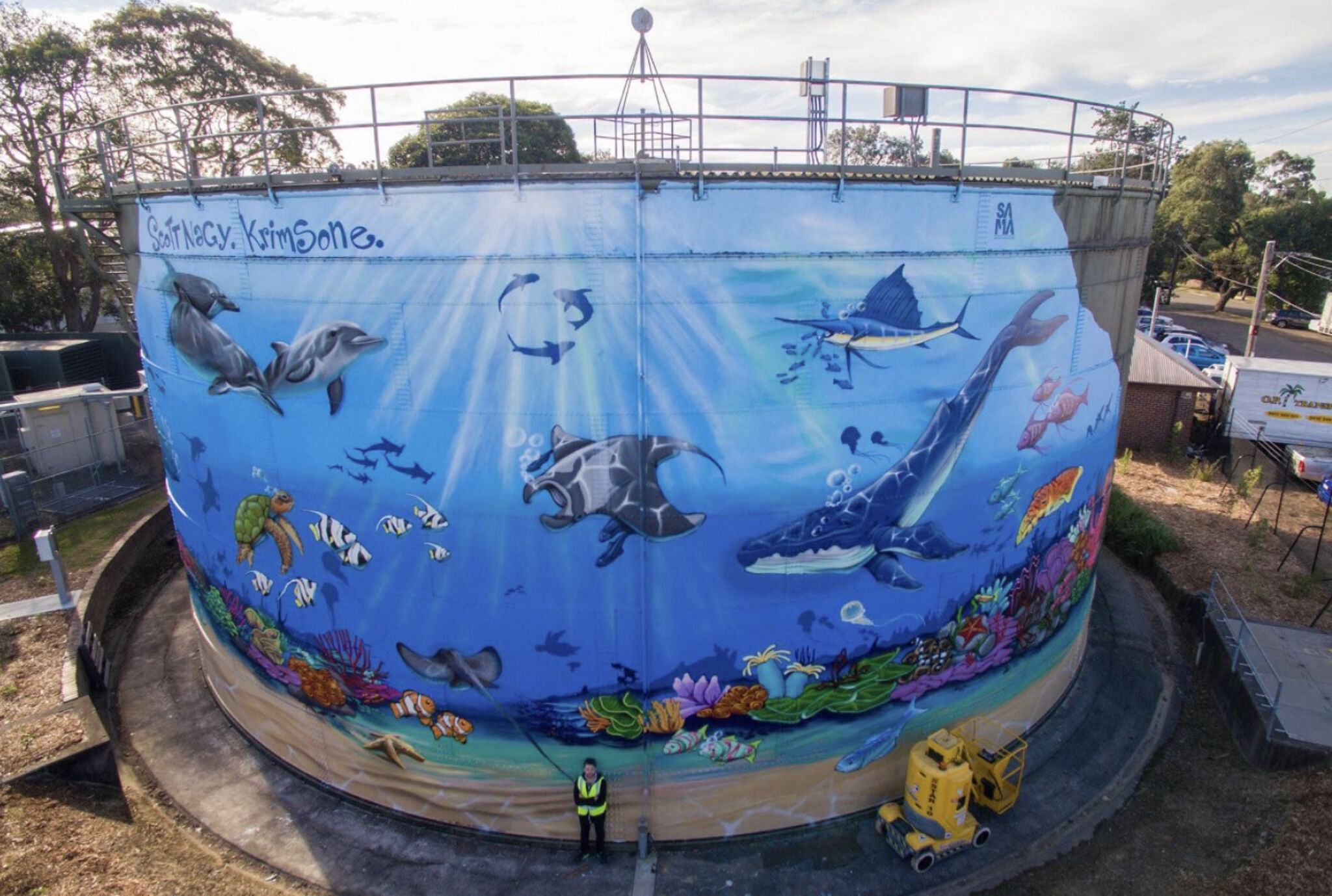 Scott Nagy, Krimsone&mdash;Hornsby Water Tank Art