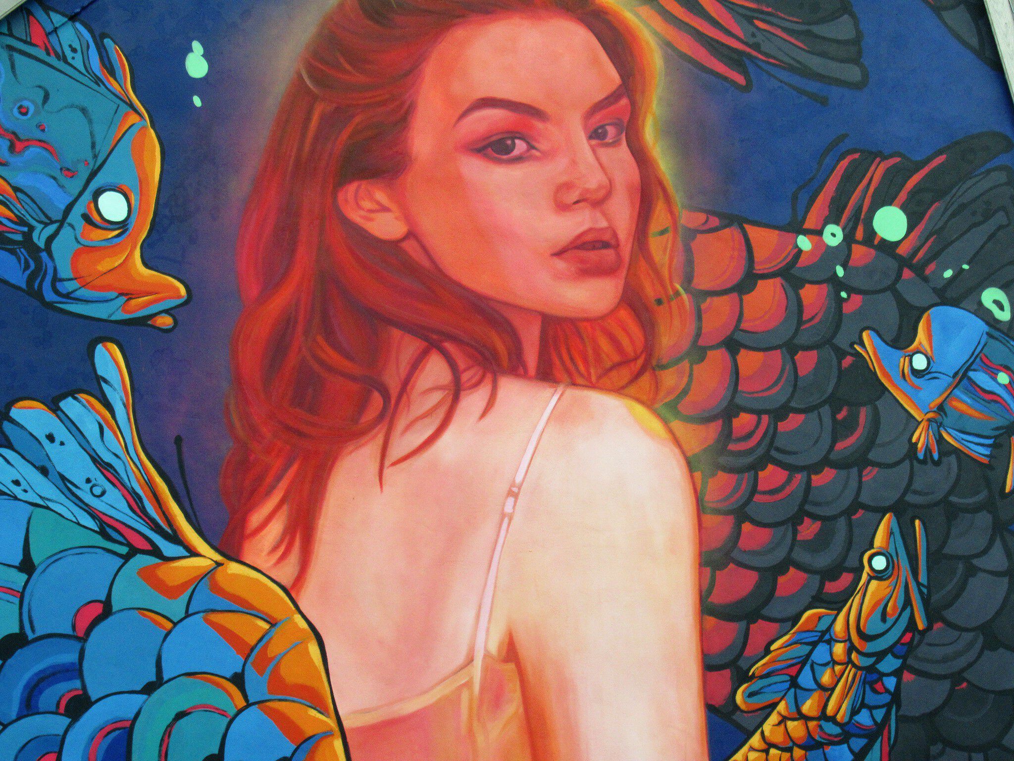 Lobster Robin, Kitsune Jolene&mdash;Lobsterfox mural