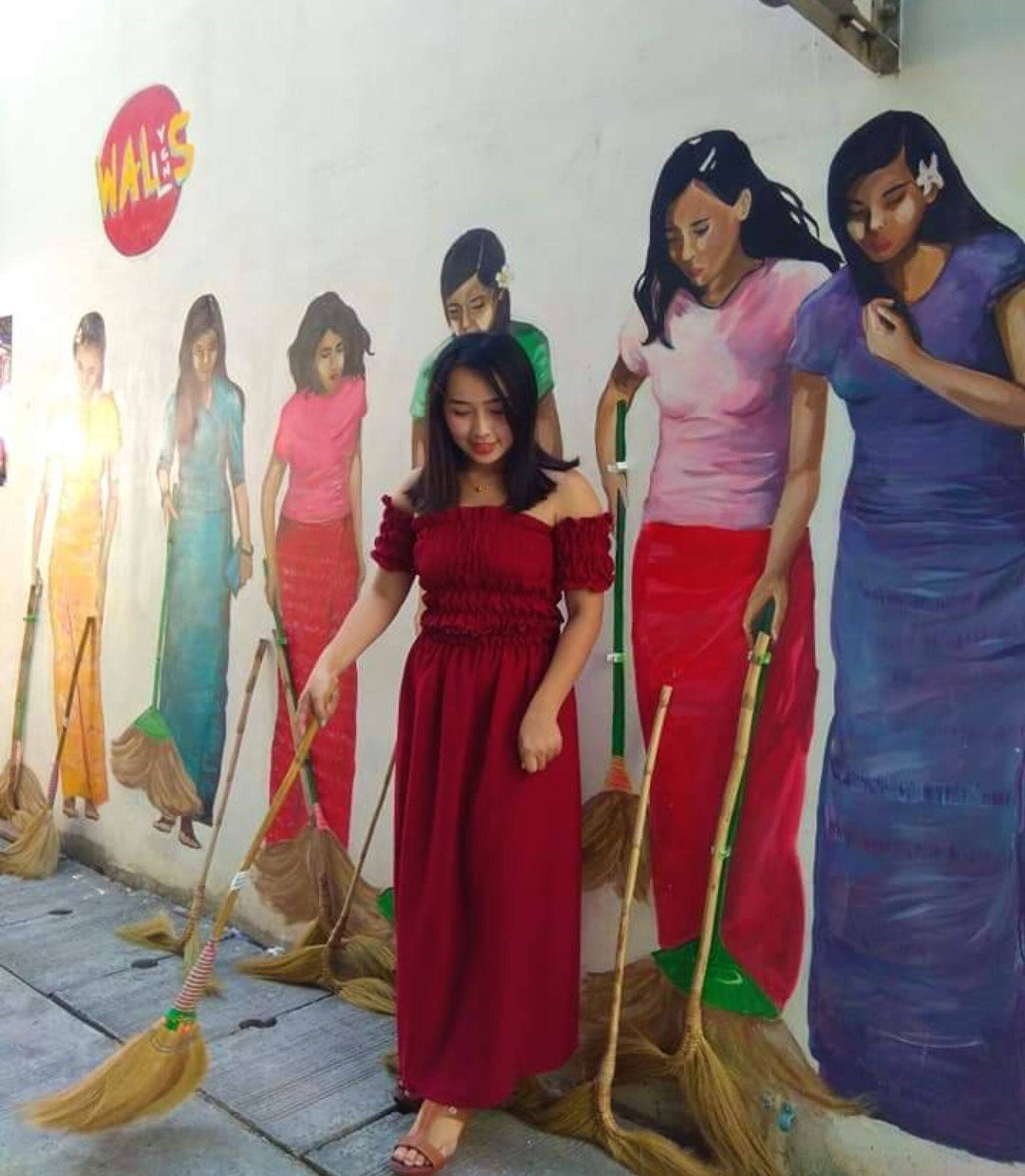 Delphine de Lorme&mdash;6 burmese with a broom