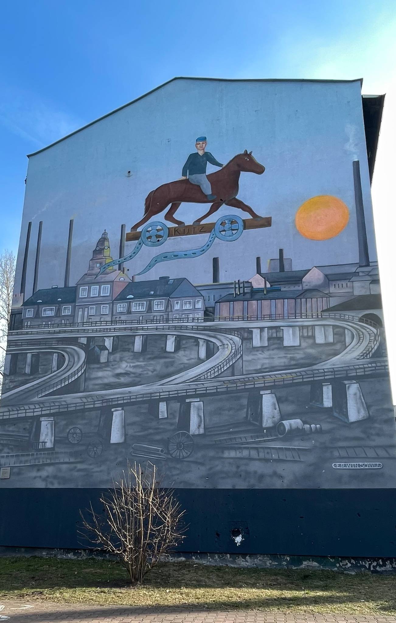 Erwin Sówka , nietak.eu&mdash;Mural with Kazimierz Kutz