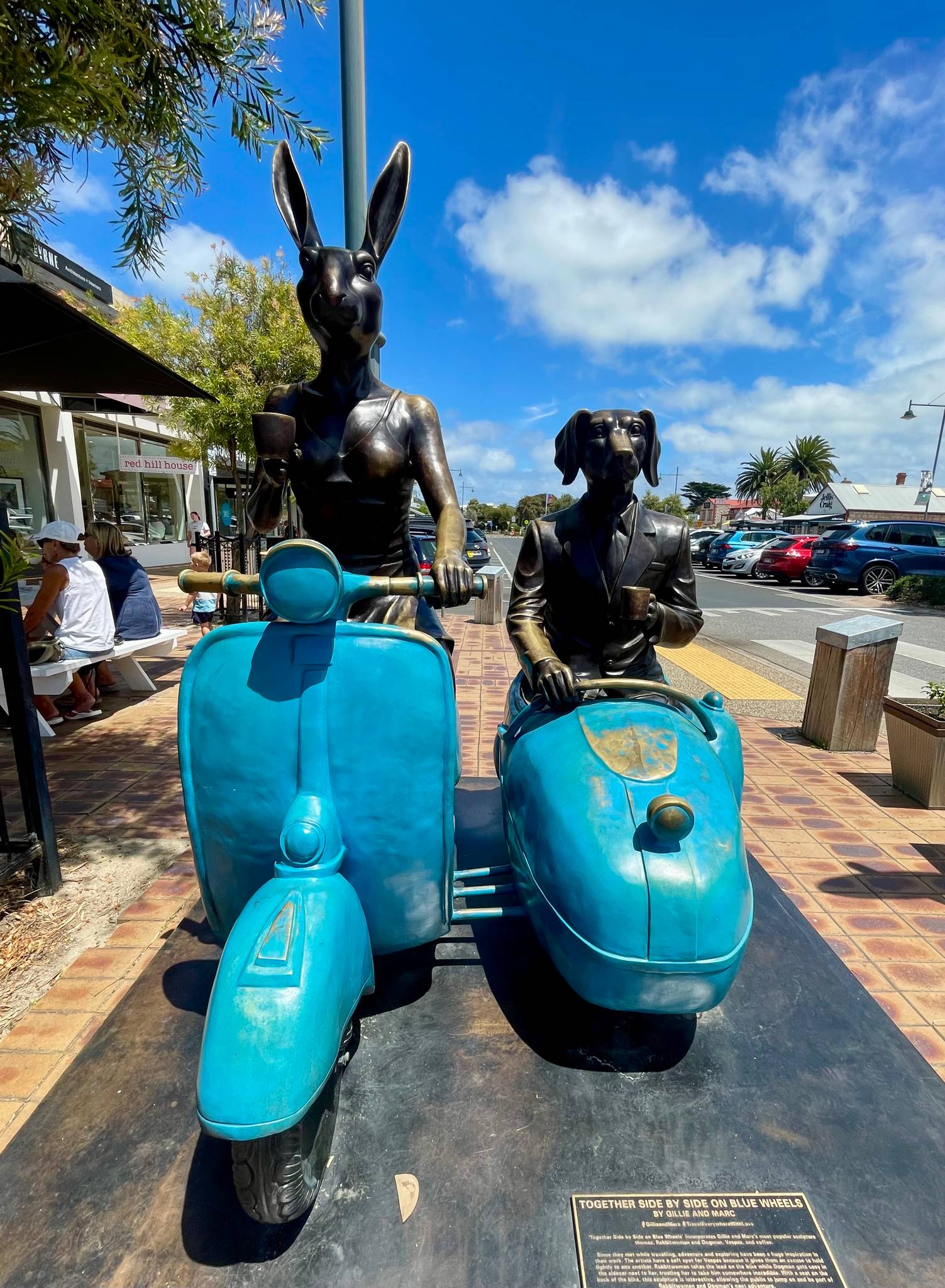 Gillie and Marc&mdash;Together Side by Side on Blue Wheels 