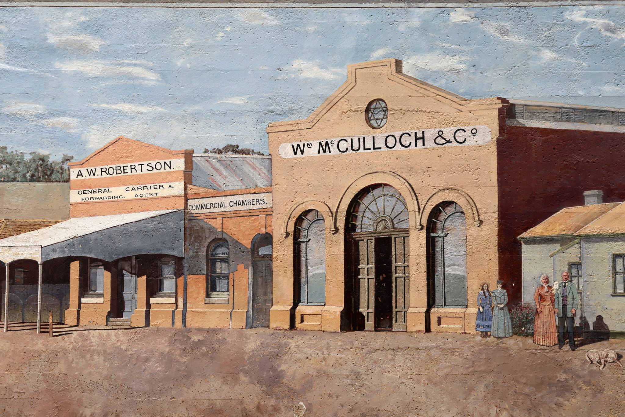 John Stevens&mdash;High Street Echuca & Wharf Masters House 1880s