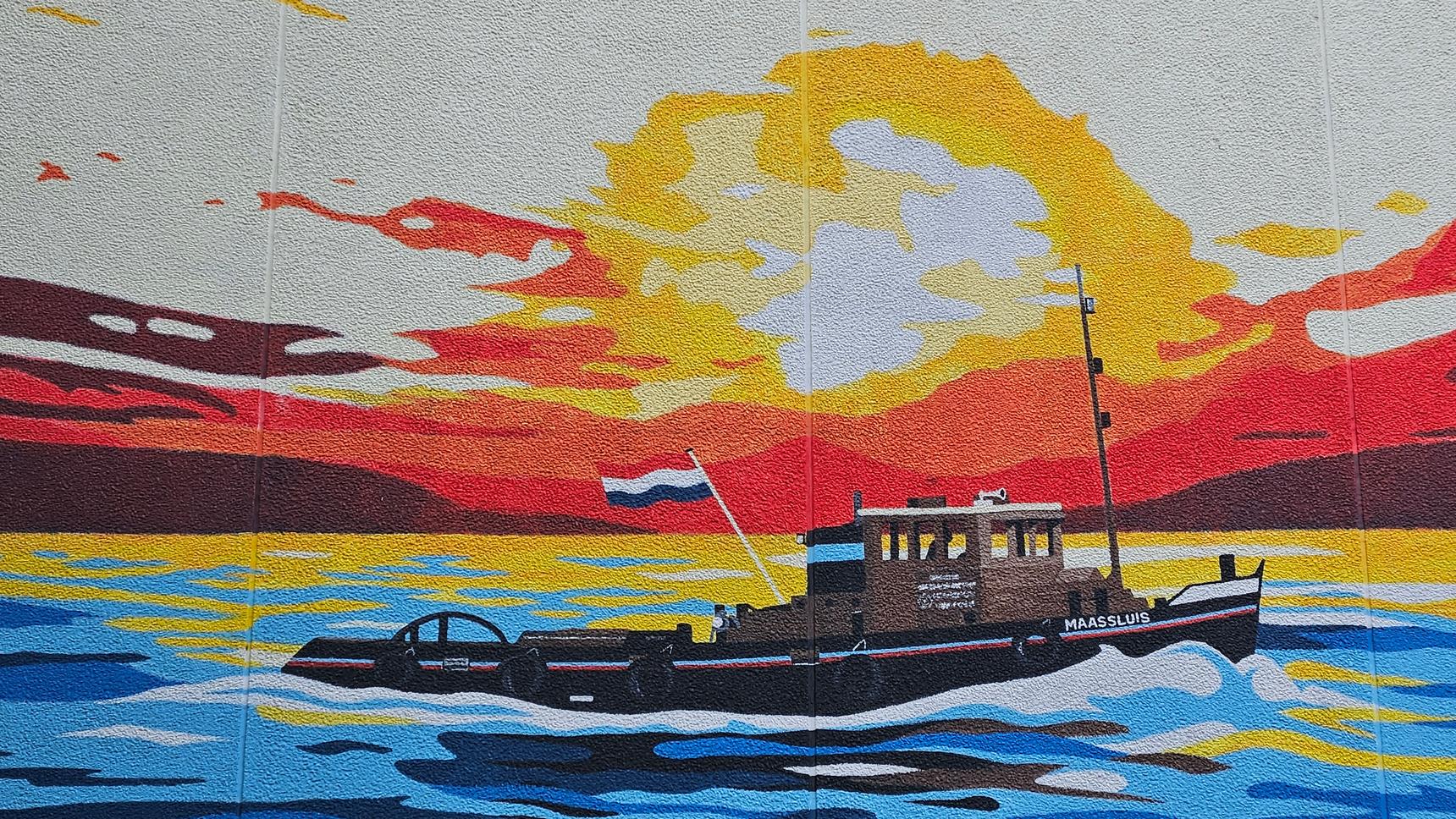 Rolf de Bakker—Sea tug at sunset