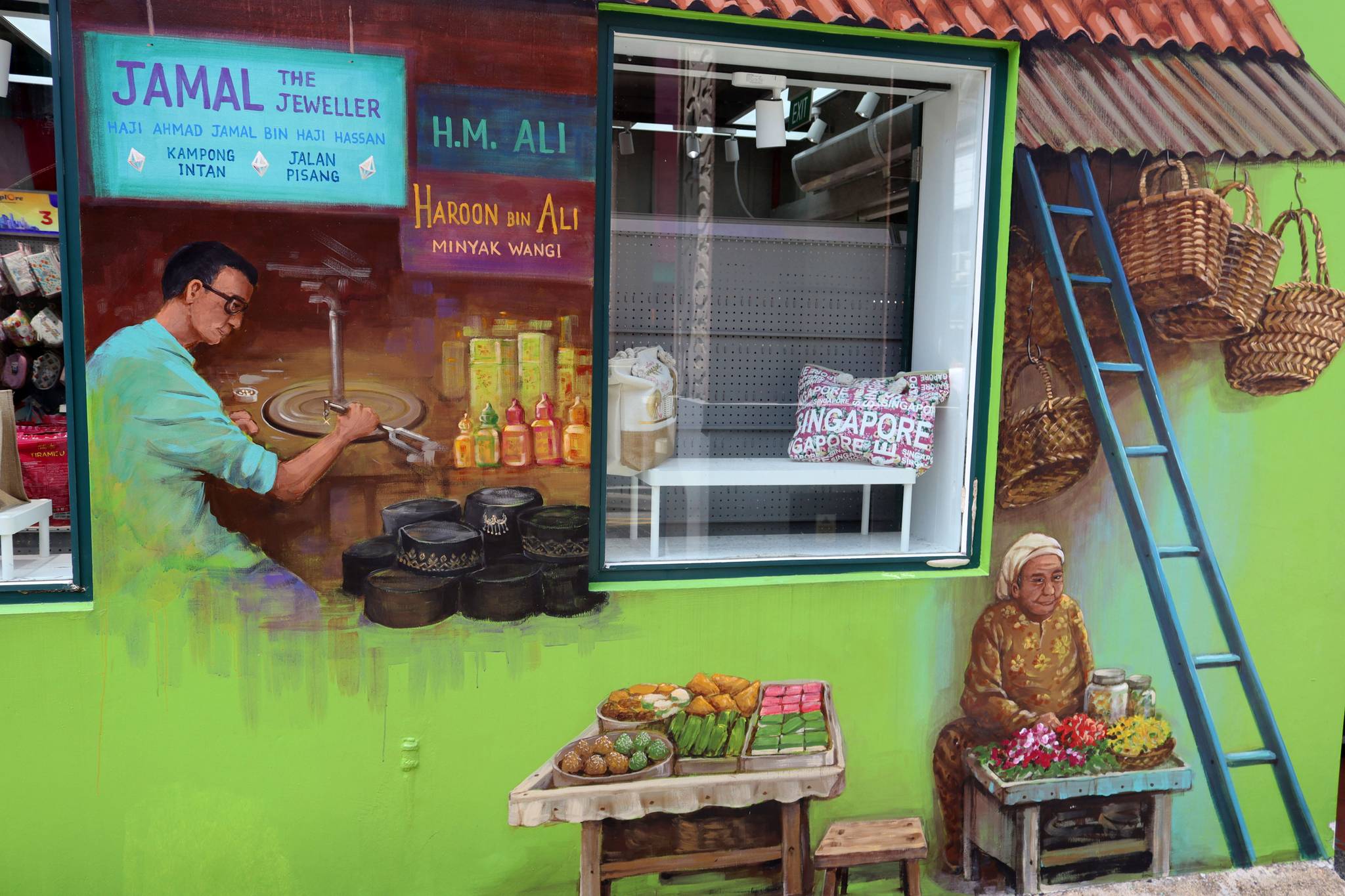 Yip Yew Chong&mdash;The Kampong Gelam Mural