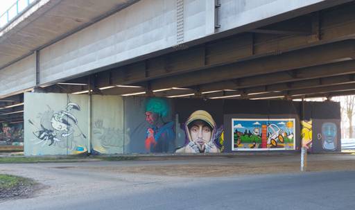 Legal graffiti wall brug Zuid-Willemsvaart