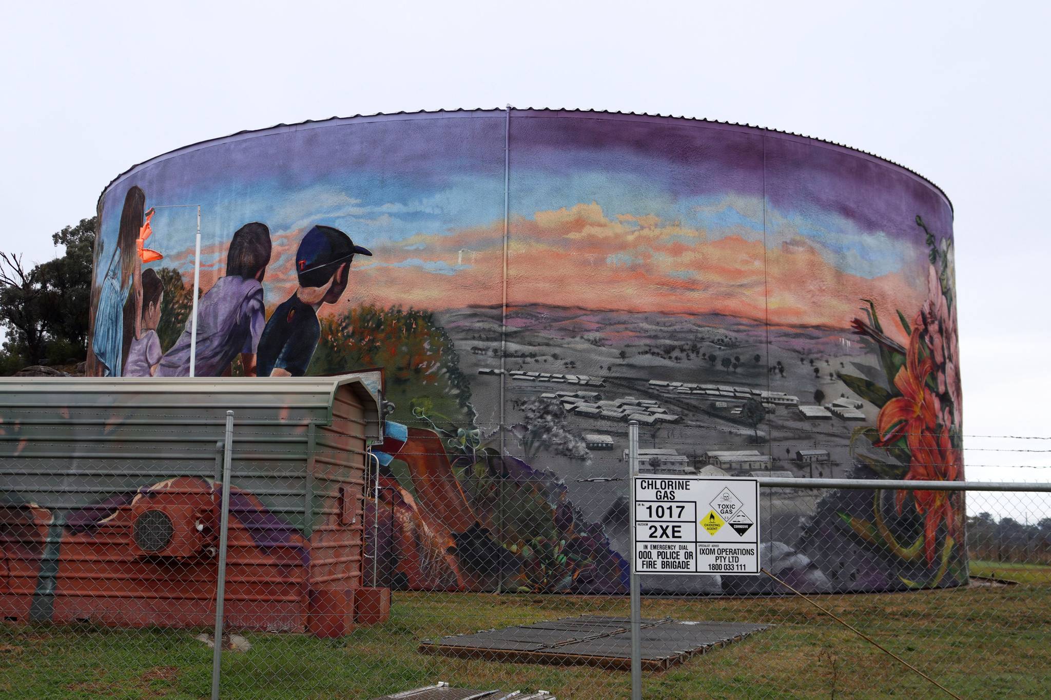 Drapl, The Zookeeper, The Brightsiders&mdash;Cowra POW Water Tank Mural