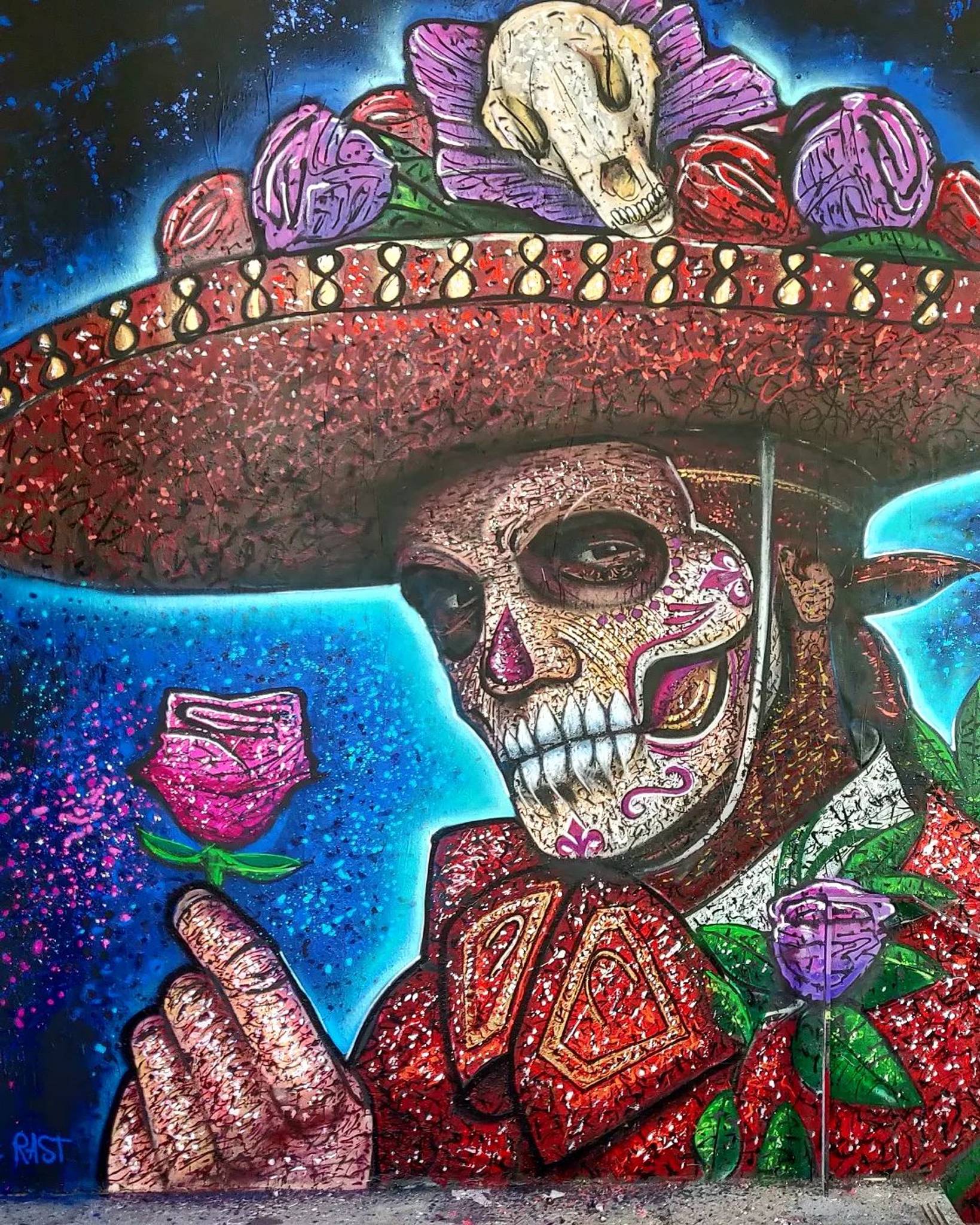 Artiste Rast&mdash;El dia de los muertos - Spray painting