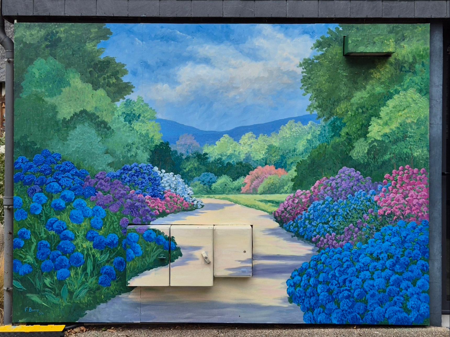 Frederique Baray—Le chemin aux hortensias
