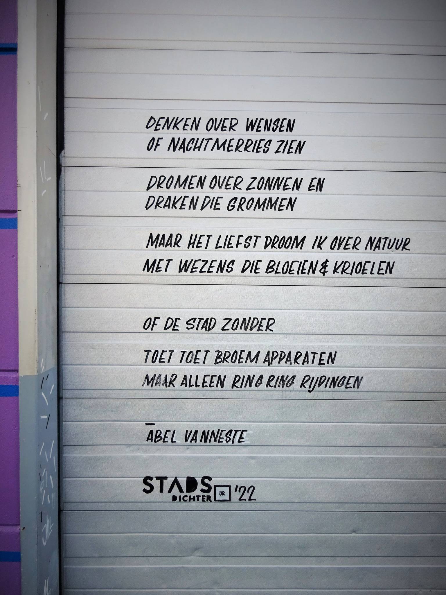 Rufus&mdash;Stadsgedicht (city poem) 2022