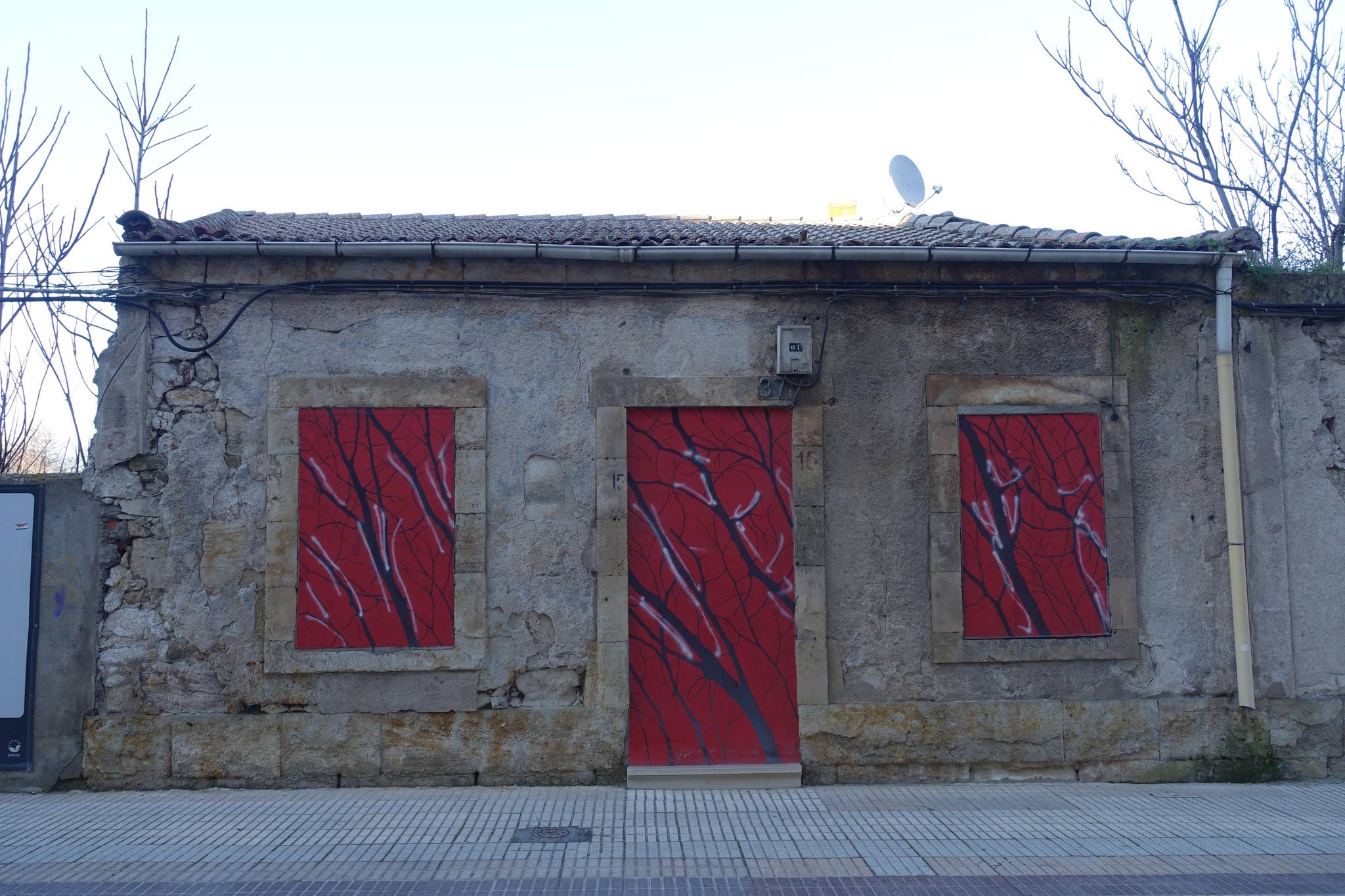 Pablo S.Herrero&mdash;Paisaje sobre fondo rojo