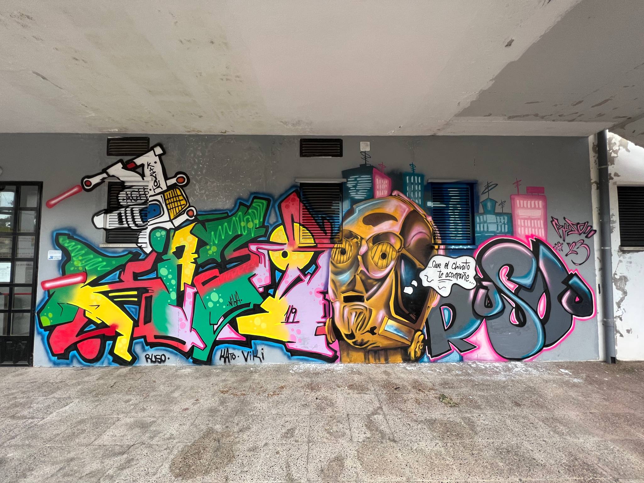 Kato, Nika, Kazok, Ruso Rie&mdash;Star War Mural