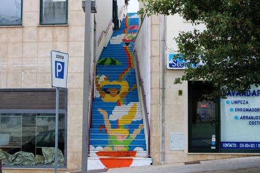 Stairs Umbrella Waterfall