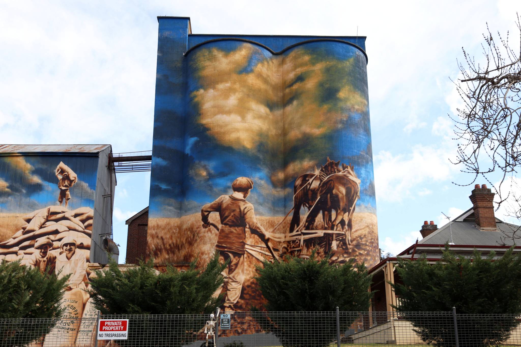 Heesco&mdash;Murrumburrah Mill Silo Art Stage 1